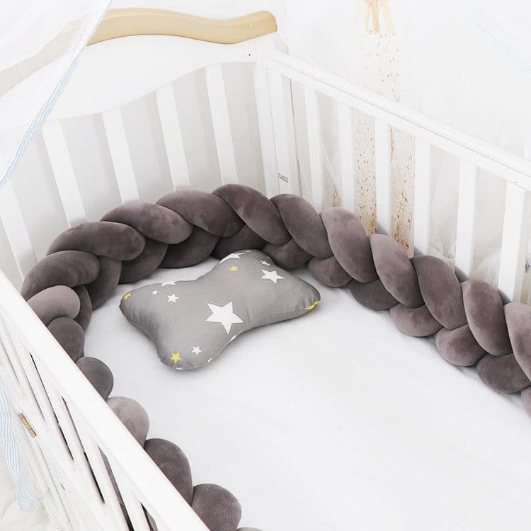 image-Baby Bumper Bed Braid Knot Pillow Cushion Bumper for Infant cuna Bebe lit Crib Protector Cot Bumper Room Decor