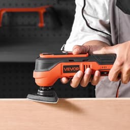 image-VEVOR Cordless Oscillating Tool, 12V Multitool Oscillating Saw Tool with 6 Variable Speeds 6000 - 17500 OPM, 3.2° Oscillation Angle, 2.0Ah Battery Pack & Charger, 8PCS Saw Accessories & LED Work Light