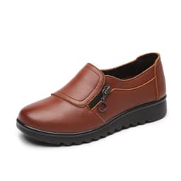 image-Sai Peng Women's Wedge Shoes Brown Size 41