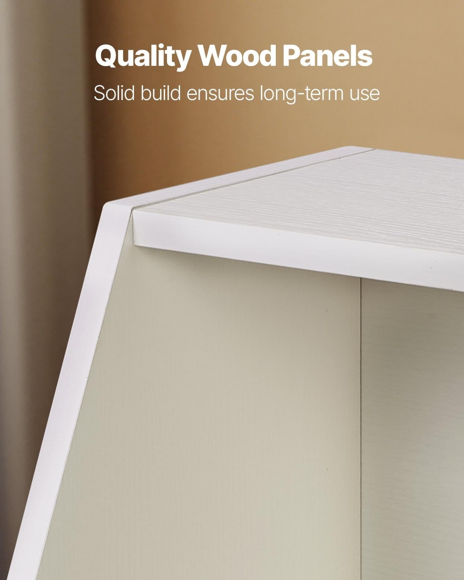 image-VEVOR Toy Storage Organizer, Wooden Kids Bookshelf with Storage, Toy Storage Cabinet with 2 Mobile Drawers, Kids Storage Organizer for Bedroom, Nursery, Living Room, Entryway, Preschool, White