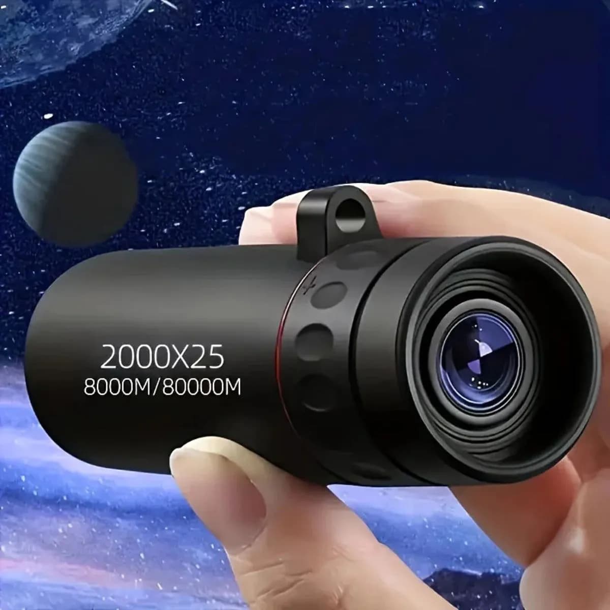image-2000x25 HD Monocular Telescope Mini Portable Mobile Phone Telescope With Holder Outdoor Camping Hunting Birdwatching Telescopes