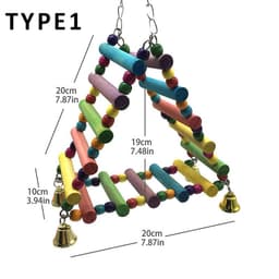 image-Parakeet Bird Toy Amusement Park Swing Stand