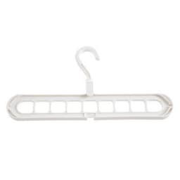 image-Plastic Coat Hanger - 9 Hole Modern Storage Rack