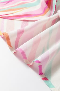 image-Multicolour Abstract Print High Low Blouse