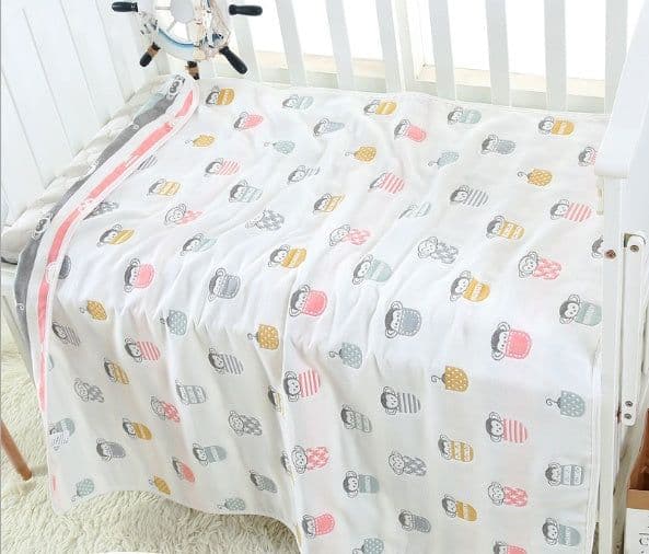 image-110 * 110cm baby bath towel cover blanket gauze children quilt quality baby children pure cotton 6 six layer gauze bath towel