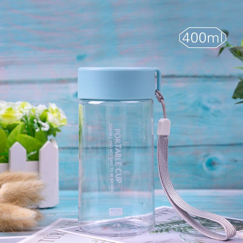 image-Mini Plastic Cup Water Cup Cute Portable Accompanying Cup With Rope