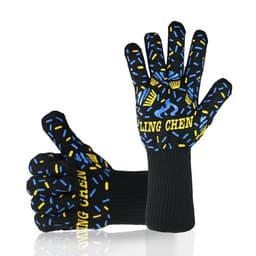 image-Fireproof BBQ Gloves - 800°F Heat Resistant Silicone