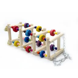 image-Parakeet Bird Toy Amusement Park Swing Stand
