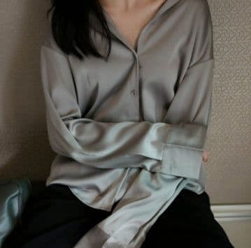 image-Women's Long-sleeved Satin Shirt