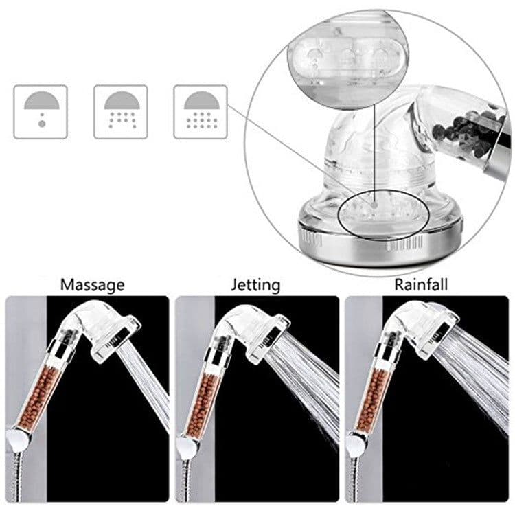 image-Sanrong Flower Negative Ion Shower Head - Water Saving