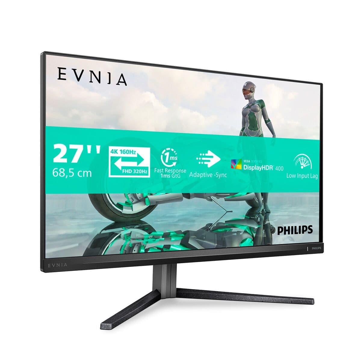 image-Gaming Monitor Philips 27 IPS 3440X2160 4K 16:9 160HZ MNTR 4K Ultra HD 27"