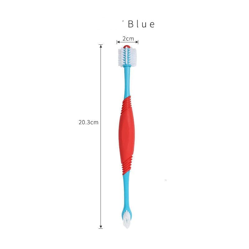 image-Pet Dental Supplies Fingers Double-headed Toothbrush For Dag And Cat Teeth Cleaning