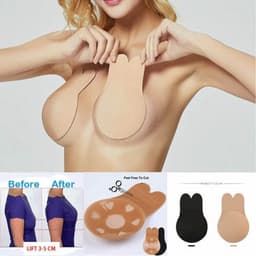 image-Invisible Adhesive Bra Breast Lift Tape Rabbit Ear Strapless
