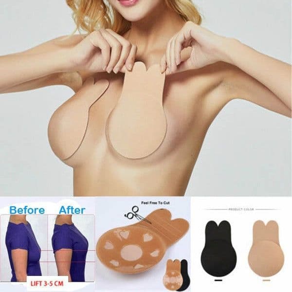 image-Invisible Adhesive Bra Breast Lift Tape Rabbit Ear Strapless