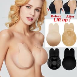 image-Invisible Adhesive Bra Breast Lift Tape Rabbit Ear Strapless