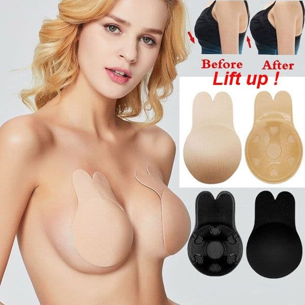 image-Invisible Adhesive Bra Breast Lift Tape Rabbit Ear Strapless