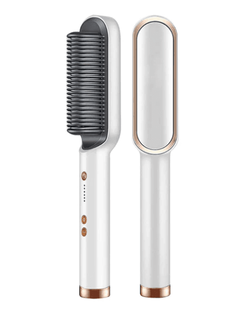 image-Electric Hair Straightening Brush 2-in-1 Curling Iron Styling Comb
