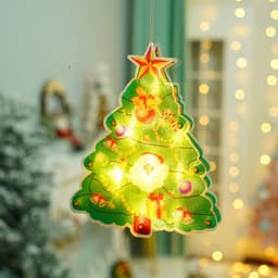 image-Christmas Snowman Sucker Lamp Window Decoration Battery Operated