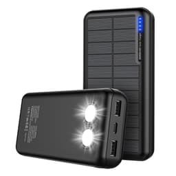 image-Solar Power Bank 30000mAh Waterproof Outdoor Dual Light Portable