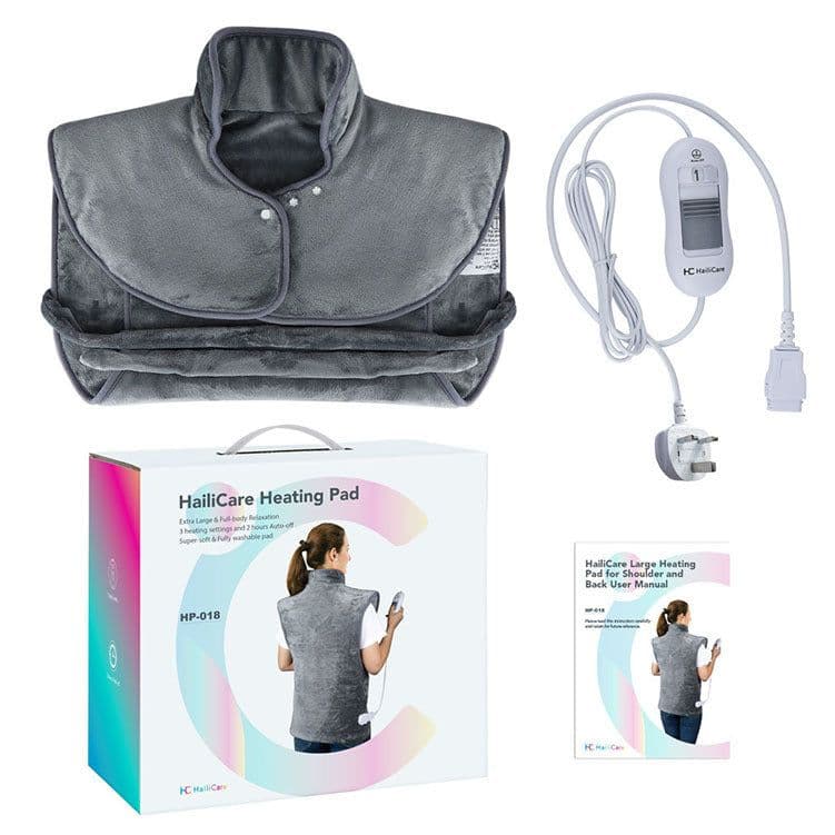 image-USB Electric Heating Shawl Shoulder Pad Vest 100x60cm Grey