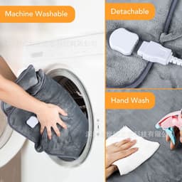 image-USB Electric Heating Shawl Shoulder Pad Vest 100x60cm Grey