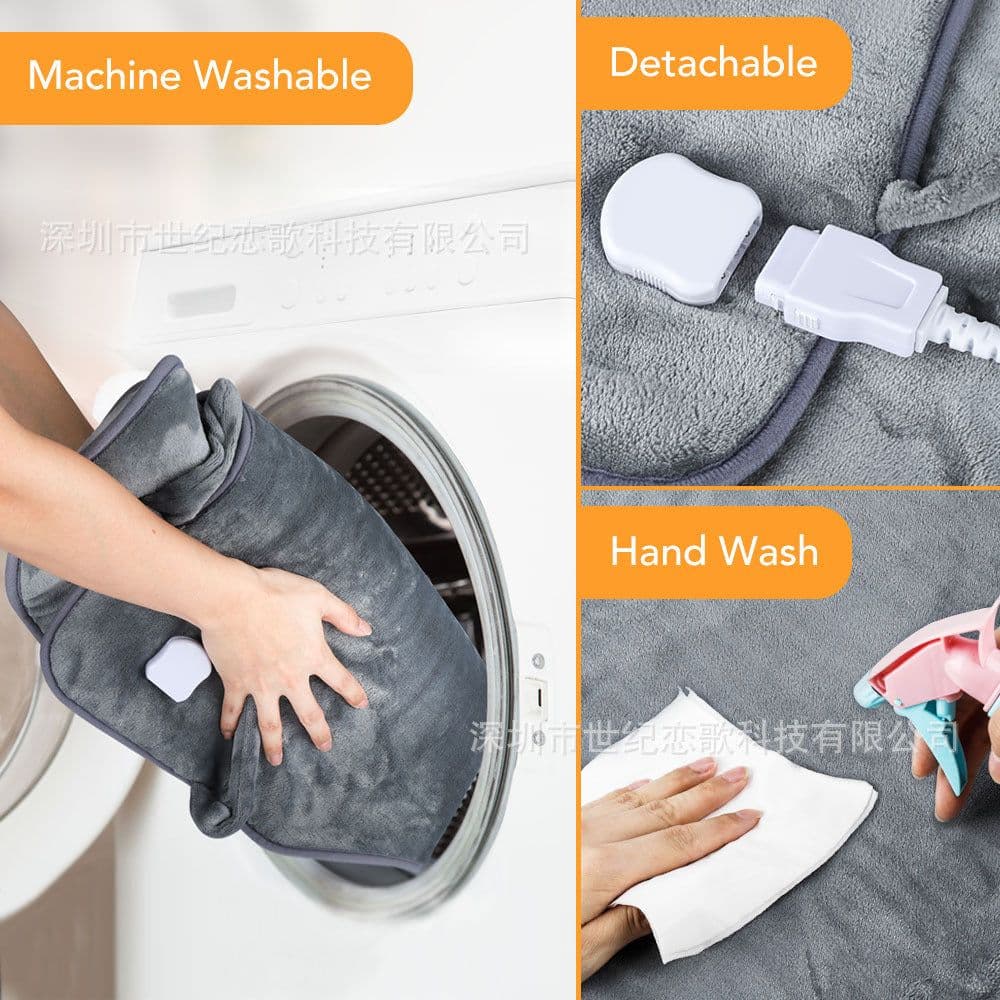 image-USB Electric Heating Shawl Shoulder Pad Vest 100x60cm Grey