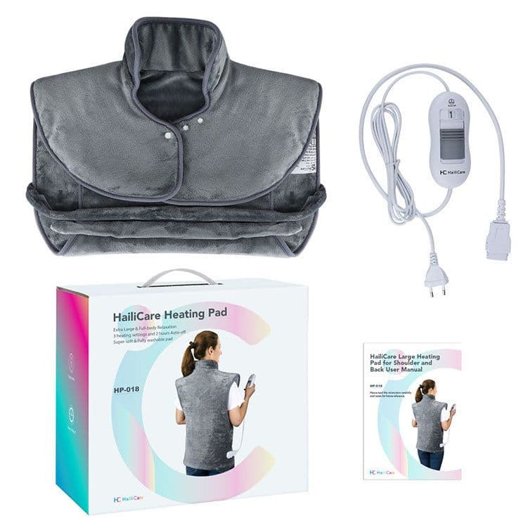 image-USB Electric Heating Shawl Shoulder Pad Vest 100x60cm Grey