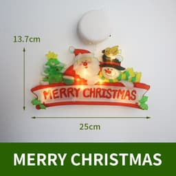 image-LED Christmas Window Sucker Light Santa Claus Snowman Elk Decoration