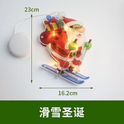 image-LED Christmas Window Sucker Light Santa Claus Snowman Elk Decoration