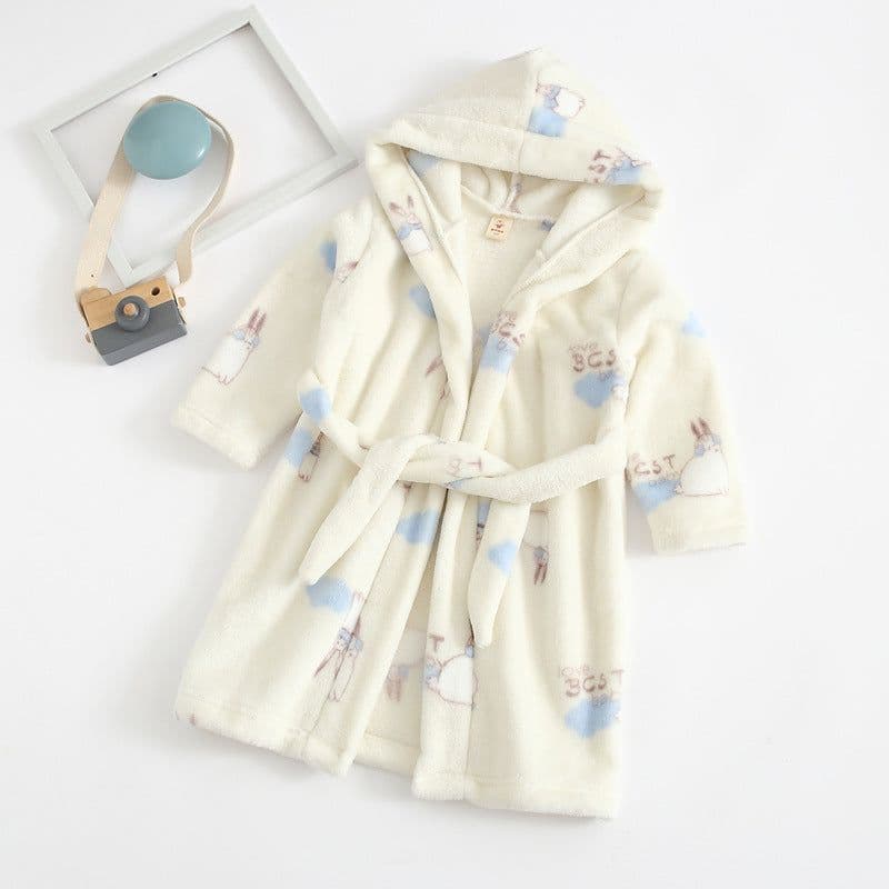 image-Nick Baby Flannel Bathrobe Kids Unisex Cartoon Pajamas 90-140cm