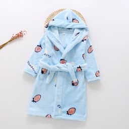 image-Nick Baby Flannel Bathrobe Kids Unisex Cartoon Pajamas 90-140cm
