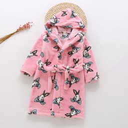 image-Nick Baby Flannel Bathrobe Kids Unisex Cartoon Pajamas 90-140cm