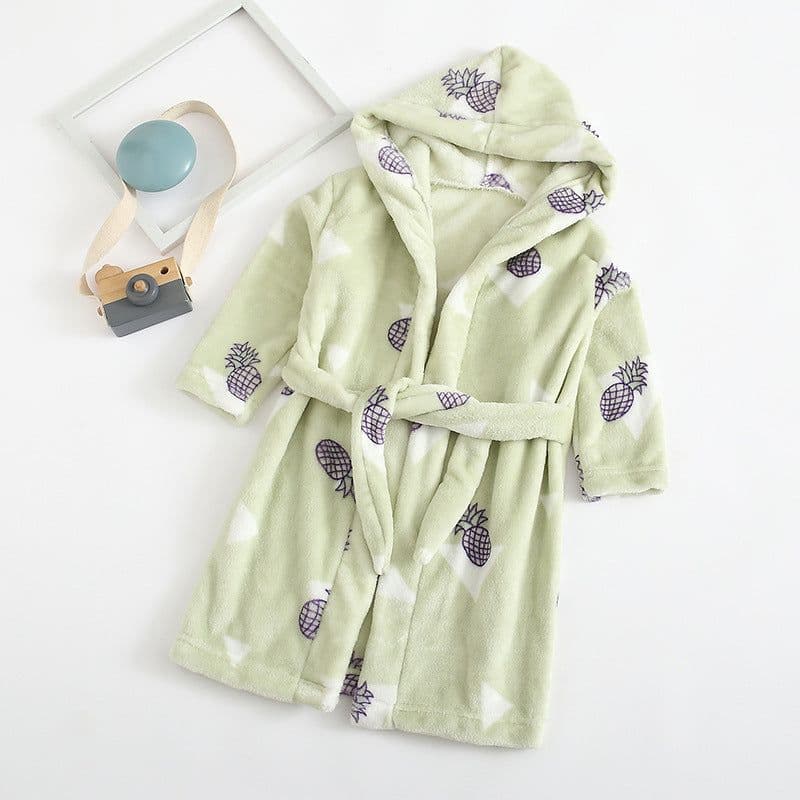 image-Nick Baby Flannel Bathrobe Kids Unisex Cartoon Pajamas 90-140cm