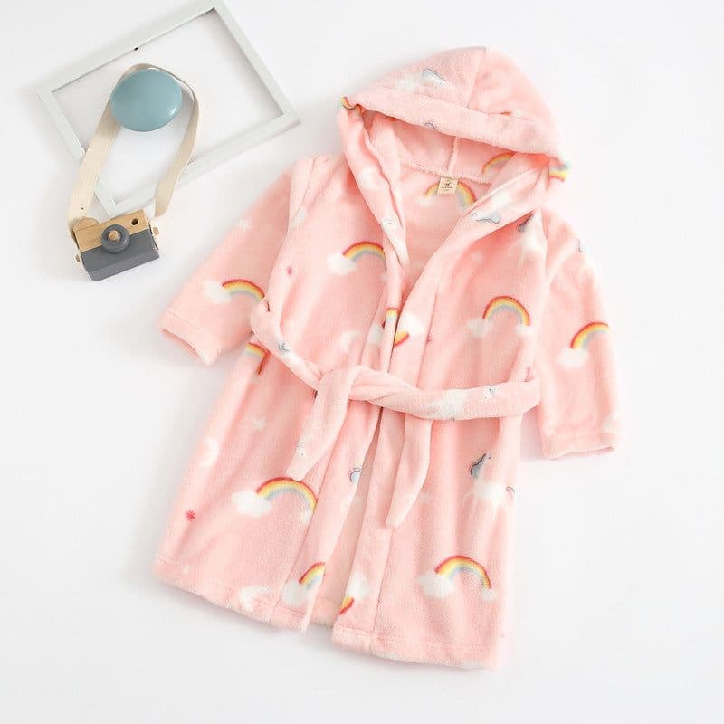 image-Nick Baby Flannel Bathrobe Kids Unisex Cartoon Pajamas 90-140cm