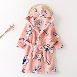 image-Nick Baby Flannel Bathrobe Kids Unisex Cartoon Pajamas 90-140cm