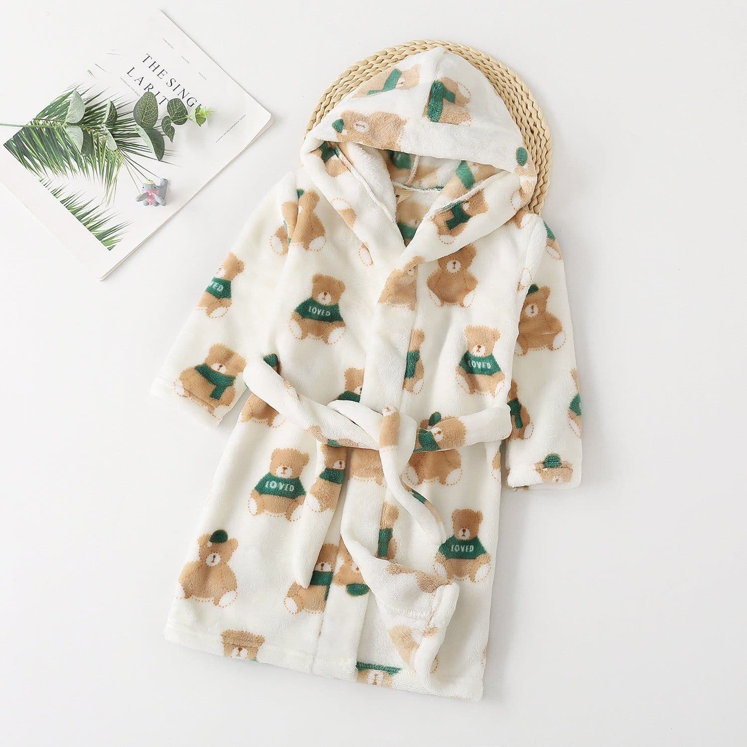 image-Nick Baby Flannel Bathrobe Kids Unisex Cartoon Pajamas 90-140cm