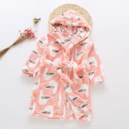 image-Nick Baby Flannel Bathrobe Kids Unisex Cartoon Pajamas 90-140cm
