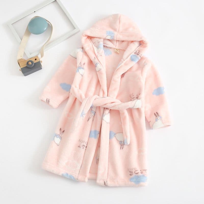 image-Nick Baby Flannel Bathrobe Kids Unisex Cartoon Pajamas 90-140cm
