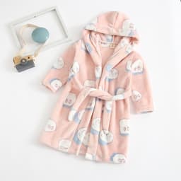 image-Nick Baby Flannel Bathrobe Kids Unisex Cartoon Pajamas 90-140cm