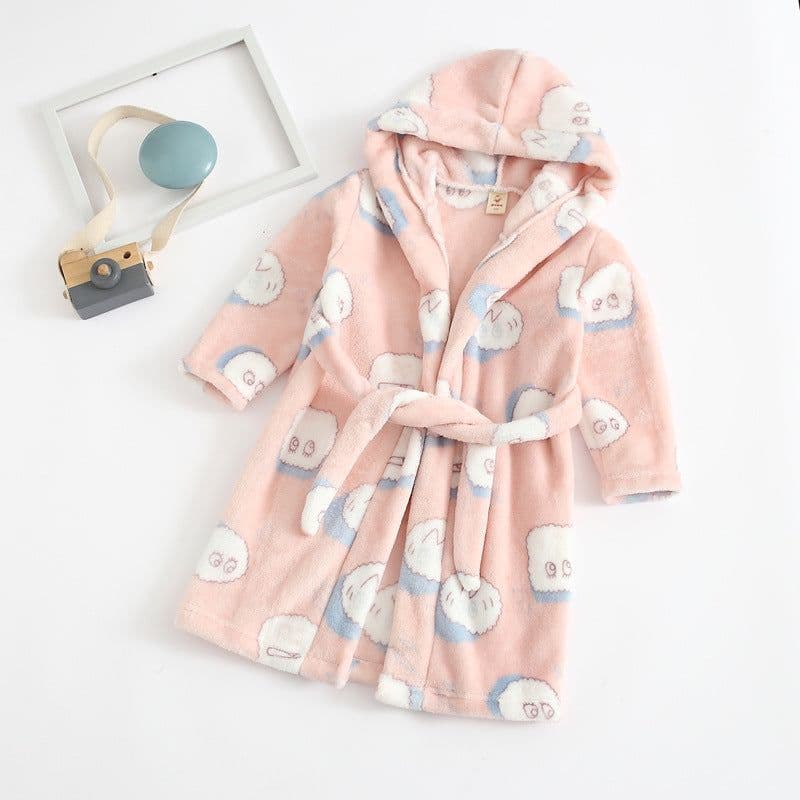 image-Nick Baby Flannel Bathrobe Kids Unisex Cartoon Pajamas 90-140cm