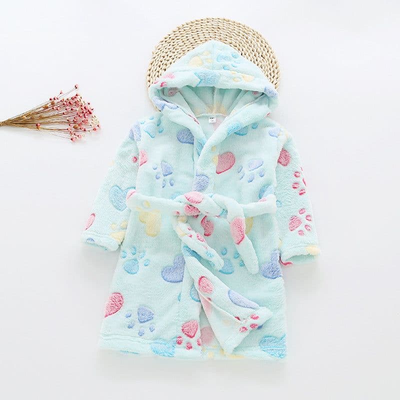 image-Nick Baby Flannel Bathrobe Kids Unisex Cartoon Pajamas 90-140cm