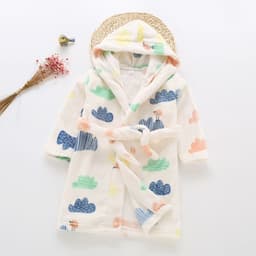 image-Nick Baby Flannel Bathrobe Kids Unisex Cartoon Pajamas 90-140cm