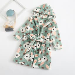 image-Nick Baby Flannel Bathrobe Kids Unisex Cartoon Pajamas 90-140cm