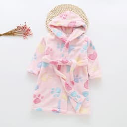 image-Nick Baby Flannel Bathrobe Kids Unisex Cartoon Pajamas 90-140cm