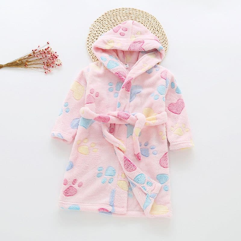 image-Nick Baby Flannel Bathrobe Kids Unisex Cartoon Pajamas 90-140cm