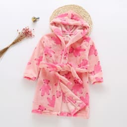 image-Nick Baby Flannel Bathrobe Kids Unisex Cartoon Pajamas 90-140cm
