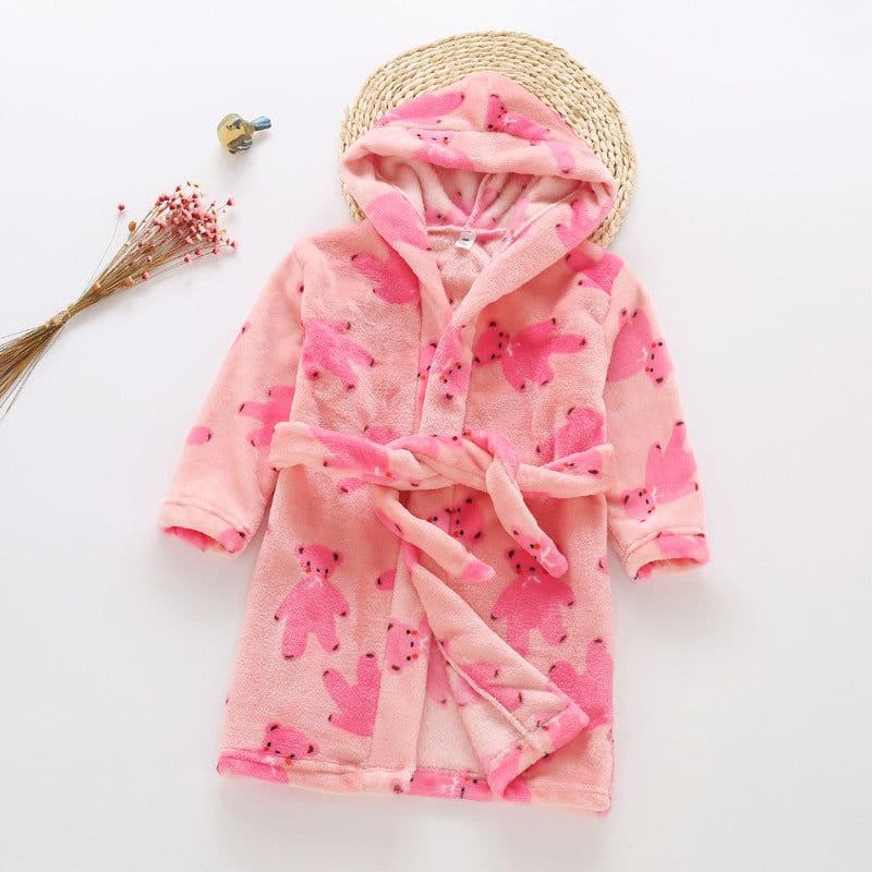 image-Nick Baby Flannel Bathrobe Kids Unisex Cartoon Pajamas 90-140cm