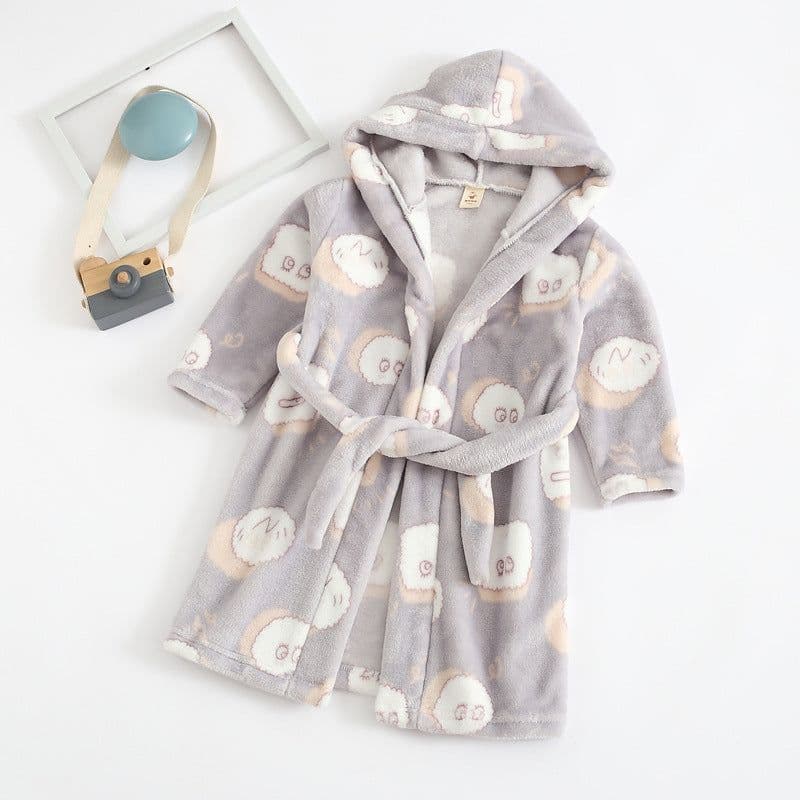 image-Nick Baby Flannel Bathrobe Kids Unisex Cartoon Pajamas 90-140cm