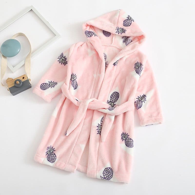 image-Nick Baby Flannel Bathrobe Kids Unisex Cartoon Pajamas 90-140cm