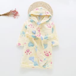 image-Nick Baby Flannel Bathrobe Kids Unisex Cartoon Pajamas 90-140cm